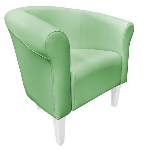 Fotel Milo D7 seledynowy nogi 20 białe zdjęcie 1