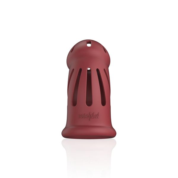 model 28   ultra soft silicone chastity cage   red zdjęcie 5