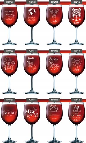 lampka kieliszek do wina z grawerem na PREZENT na imieniny personalizowany na Arena.pl