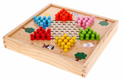 Drewniany Zestaw Gier Planszowych 6W1 Dla Dzieci Trylma Węże I Drabiny na Arena.pl