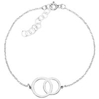 Bransoletka Celebrytka Dwa Kółka 20 cm Srebro 925