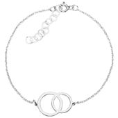 Bransoletka Celebrytka Dwa Kółka 20 cm Srebro 925