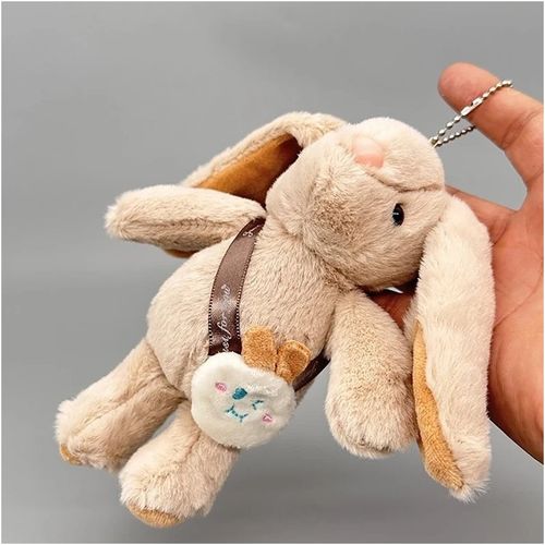 brelok do kluczy puchaty królik, pluszowy beżowy brl368k na Arena.pl