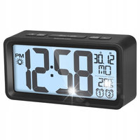 BUDZIK ELEKTRONICZNY LED CYFROWY LUSTRO Z TERMOMETREM SENCOR SDC 2800 B