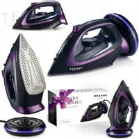 ŻELAZKO BEZPRZEWODOWE PAROWE CERAMICZNA POWŁOKA DUŻA MOC 2600W MOZANO