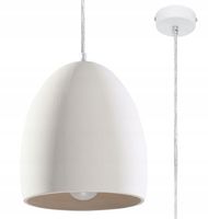 Lampa wisząca ceramiczna Sollux Lighting FLAWIUSZ biały E27 IP20