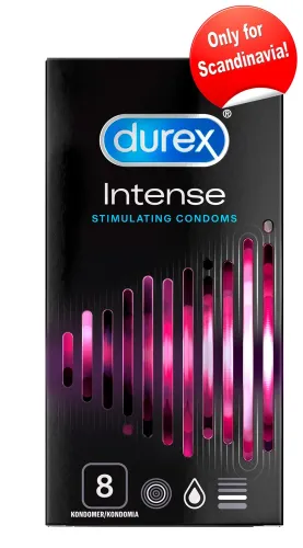 durex intense - prezerwatywy z żebrowaniem i wypustkami 8 sztuk na Arena.pl