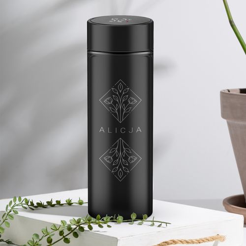 KUBEK termiczny LCD wyświetlacz temperatura z grawerem IMIĘ PREZENT na Arena.pl