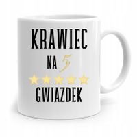 Kubek Prezent Krawcowej Krawca Na 5 Gwiazdek Z Nadrukiem Ze Zdjęciem