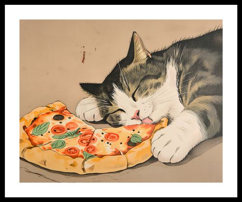 Plakat 50x40cm Pizza Dla Kota na Arena.pl