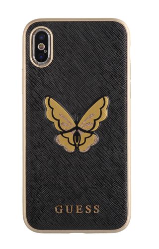 GUESS SAFFIANO HARD CASE etui iPhone X - BLACK na Arena.pl