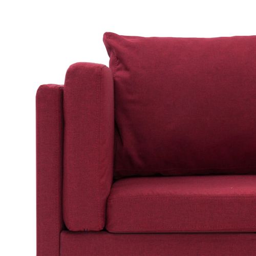 Sofa Narożna, Czerwona, Materiałowa na Arena.pl