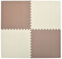 PUZZLE PIANKOWE MATA PIANKOWA DLA DZIECI 4 EL 120X120 CM KREMOWE MIEDZIANE