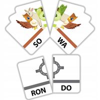 Układanka sylabowa - Nauka wyrazów dwusylabowych