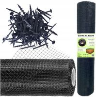 SIATKA NA KRETY PRZECIW KRETOM MOCNA 2m x 100m 30g/m2 +100szt KOŁKÓW 200m2
