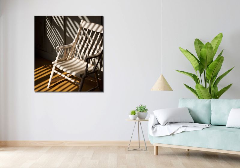 Obraz 90x100cm Krzesło w Cieniu zdjęcie 2