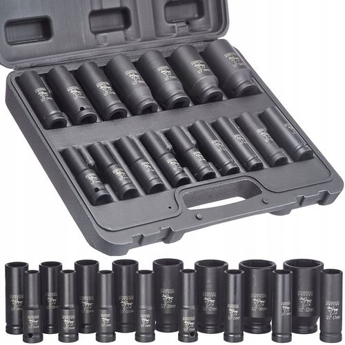 NASADKI UDAROWE ZESTAW NASADEK UDAROWYCH 1/2 DŁUGIE 16EL 10-32MM na Arena.pl