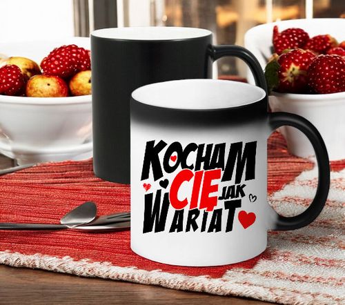 KUBEK MAGICZNY PREZENT DLA DZIEWCZYNY ŻONY MĘŻA CHŁOPAKA WALENTYNKI WZORY na Arena.pl