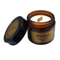 Świeca Sojowa Kaszmir 60 ml – Drewniany Knot, Ręcznie Robiona, Premium