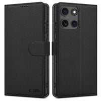 tech-protect wallet motorola moto g15 / g15 power matte black