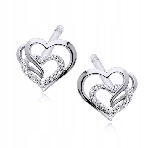 Srebrne Kolczyki 925 Serca Serduszka na Arena.pl