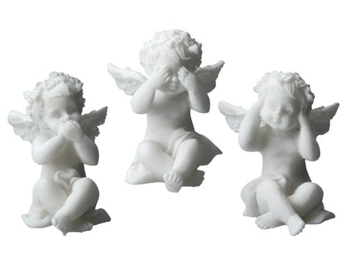Zestaw 3 aniołków - alabaster grecki na Arena.pl