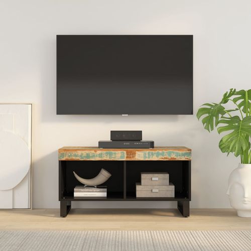 Szafka pod TV, 85x33x43,5 cm, lite drewno z odzysku na Arena.pl