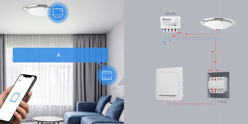 Sonoff S-MATE Inteligentny Przełącznik Sterownik zdjęcie 3