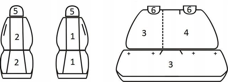 Pokrowce miarowe do Nissan Note II (2012r-....) zdjęcie 2