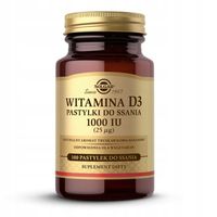 Solgar Witamina D3 1000 IU 100 pastylek do ssania