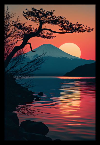 Plakat 20x30cm Góra Wieczorem zdjęcie 2