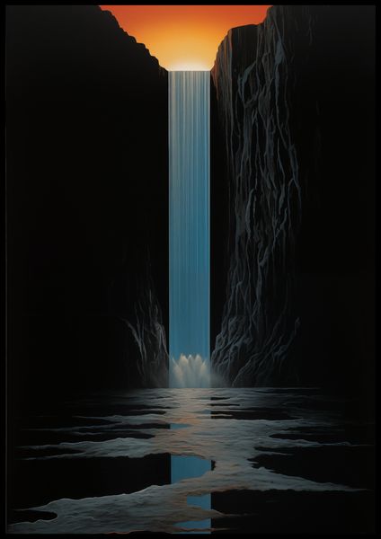 Plakat 70x100cm Wodospad Światła zdjęcie 2