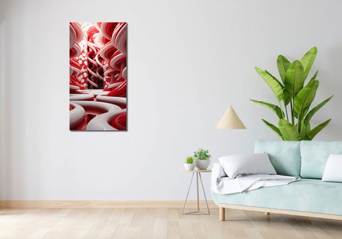 Obraz 50x100cm Czerwone Wiry na Arena.pl