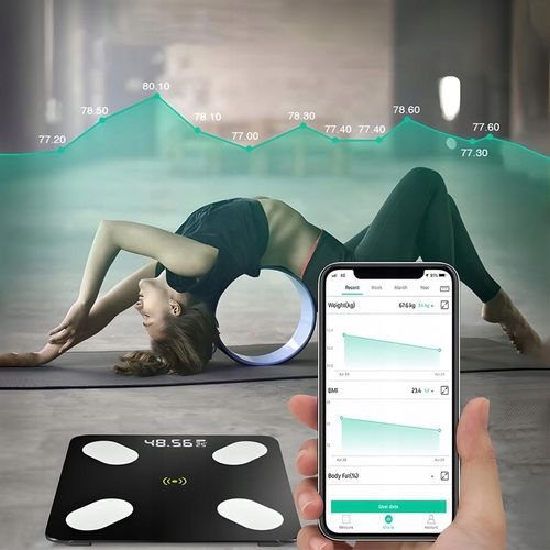 WAGA ŁAZIENKOWA ELEKTRONICZNA ANALITYCZNA BLUETOOTH DOKŁADNA SMART 25W1 na Arena.pl