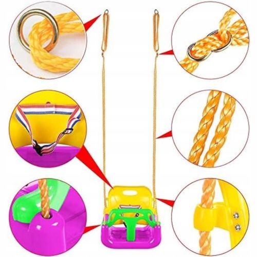Huśtawka Ogrodowa Modułowa domowa dla Dzieci 3w1 Mocna na Linach Bezpieczna na Arena.pl