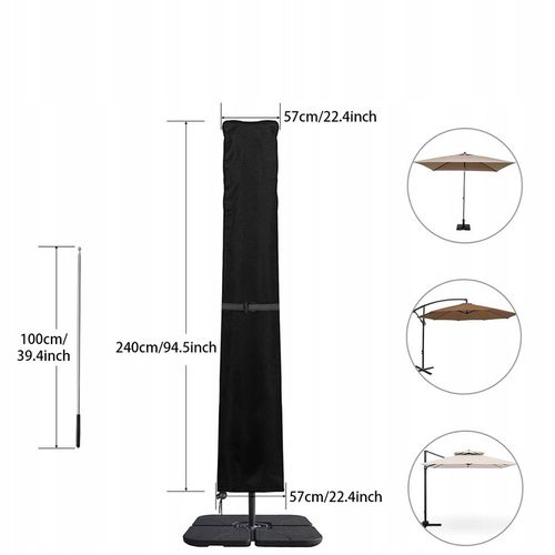 POKROWIEC OCHRONNY NA PARASOL OGRODOWY 240x57/57cm na Arena.pl