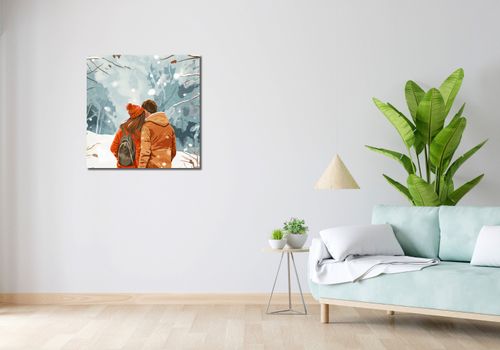 Obraz 70x70cm Razem w Śniegu na Arena.pl