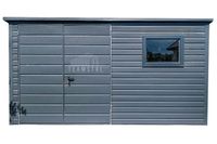 Schowek - Domek Ogrodowy 4x2,5m Brama Dwuskrzydłowa Okno dach spad TS746