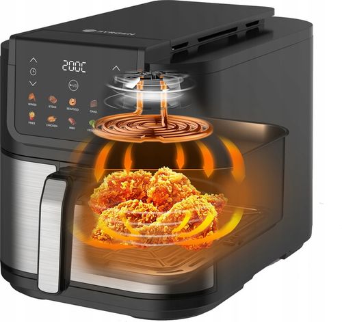 Frytkownica Beztłuszczowa Air Fryer 8L Frytownica BYRGEN Duża Misa XXL na Arena.pl