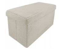 Pufa otwierana tapicerowana sztruks LAMPAS DUO 60x30 cm taupe 2w1
