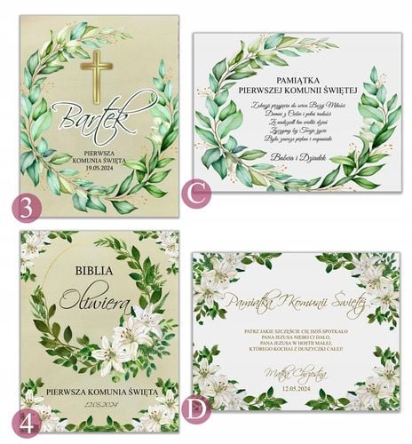 Biblia Pismo Święte Komunia Chrzest Pudełko Grawer Pamiątka PIĘKNE WZORY na Arena.pl