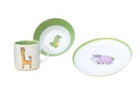 ZESTAW PORCELANOWY DLA DZIECI ZWIERZĘTA CHODZIEŻ ATELIER W020 X 3 EL.