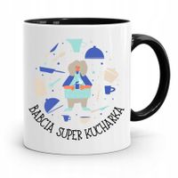 Kubek Czarny Dzień Babci Babcia Super Kucharka Z Nadrukiem Ze Zdjęciem