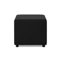 Pufa do siedzenia, BLOM, Mikrofaza, 51x51x40 cm, czarny | TYLETEGOTU