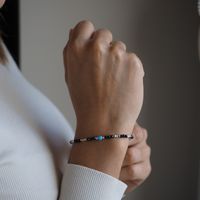 Bransoletka mix - Apatyt, Turmalin, cytryn, kwarc różowy i srebro