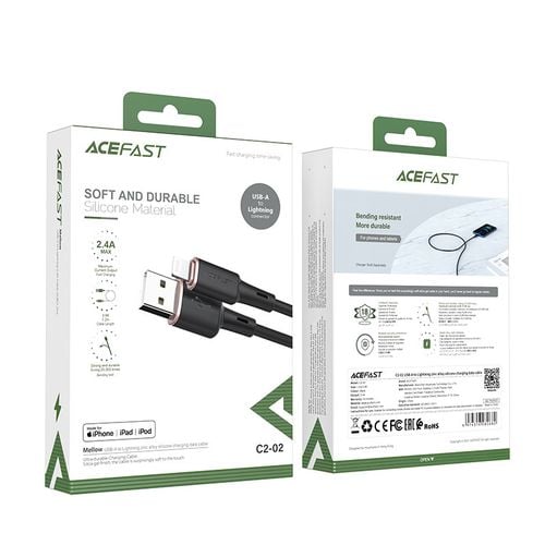 kabel przewód do iphone mfi usb - lightning 2.4a 1.2m czarny na Arena.pl
