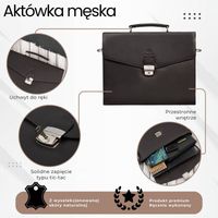 Elegancka męska aktówka skórzana Paolo Peruzzi