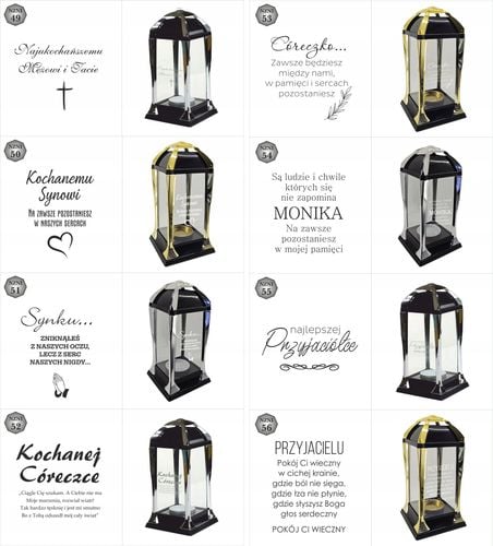 Kapliczka z grawerem Znicz pamiątkowy personalizowany napis dla dziadka na Arena.pl