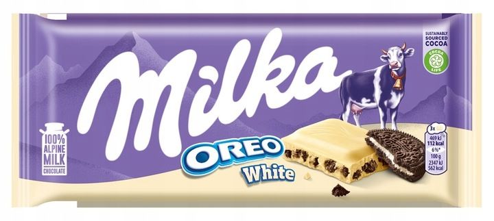Milka Biała czekolada Oreo White 100 g zdjęcie 1