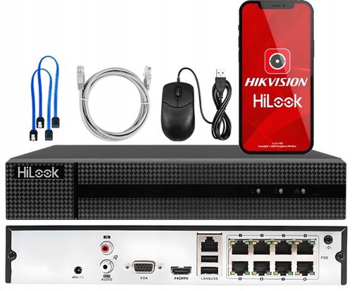 Zestaw Monitoringu 6 Kamer IP 5Mpx Rejestrator PoE Hilook By Hikvision na Arena.pl